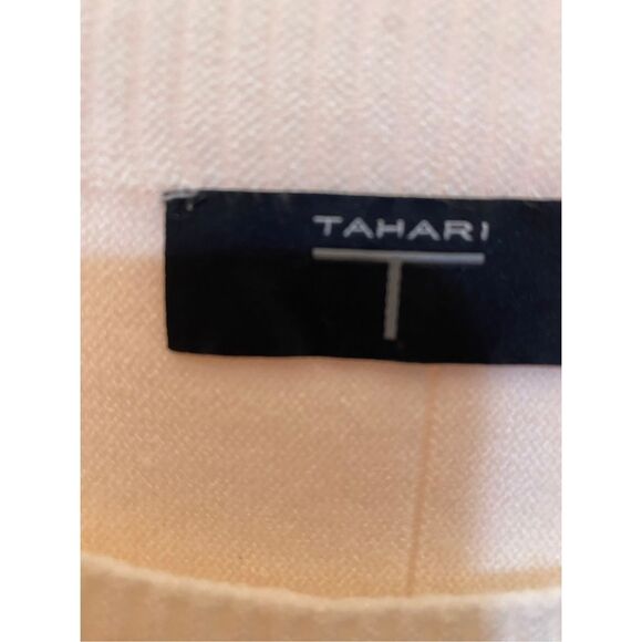 Tahari women’s white long sleeve pullover sweater viscose blend S/XS ￼ - Picture 4 of 4